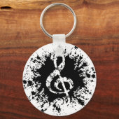 Treble Clef Platsch Schlüsselanhänger (Vorderseite)