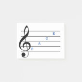 Treble Clef Post-it Notes (Leerzeichen) Klebezettel (Vorderseite)