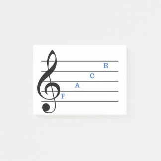 Treble Clef Post-it Notes (Leerzeichen) Klebezettel