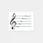 Treble Clef Post-it Notes (Line Rhymes) Klebezettel (Vorderseite)