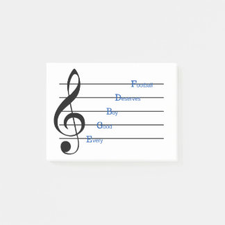 Treble Clef Post-it Notes (Line Rhymes) Klebezettel