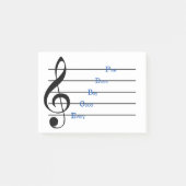 Treble Clef Post-it Notes (Line Rhymes) Klebezettel (Vorderseite)