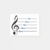 Treble Clef Post-it Notes (Line Rhymes) Post-it Klebezettel (Vorderseite)