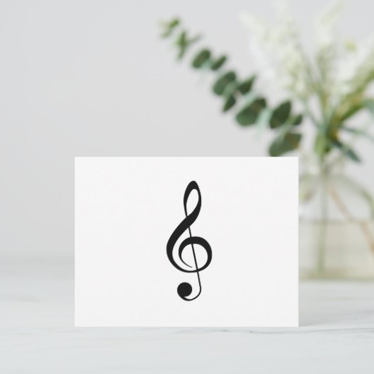 Treble Clef Postcard Postkarte (Stehend Vorderseite)