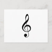 Treble Clef Postcard Postkarte (Vorderseite)