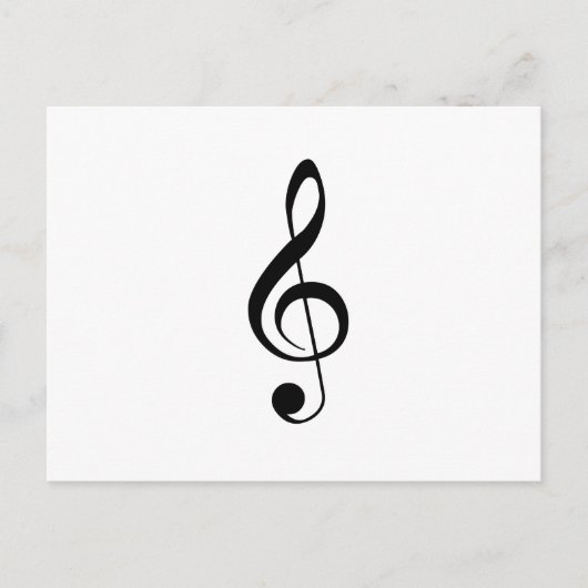 Treble Clef Postcard Postkarte (Vorderseite)