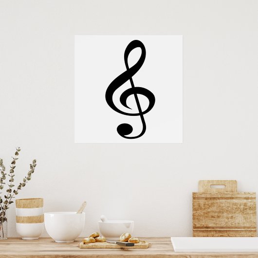 Treble Clef Poster (Küche)