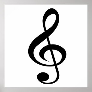 Treble Clef Poster