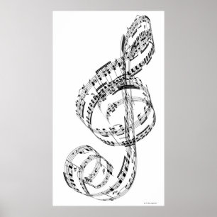 Treble Clef Poster