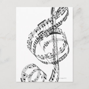 Treble Clef Postkarte