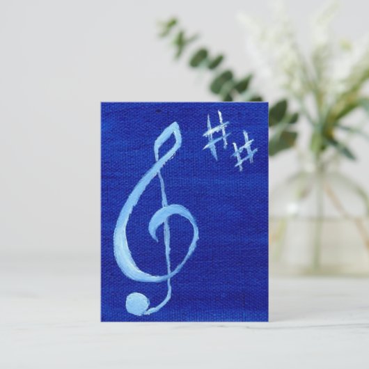 Treble Clef Postkarte (Stehend Vorderseite)