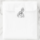 Treble Clef Quadratischer Aufkleber (Tasche)