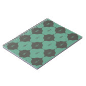 Treble Clef Quatrefolienmuster Notizblock (Linke Seite)