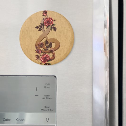 Treble Clef-Rose Magnet (In Situ (Kühlschrank))