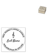 Treble Clef Round Gummistempel (Stempel)