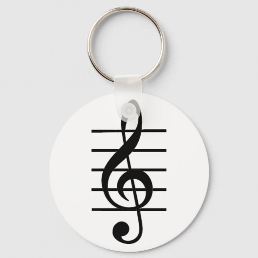 Treble Clef Schlüsselanhänger (Vorderseite)