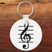 Treble Clef Schlüsselanhänger (Vorderseite)