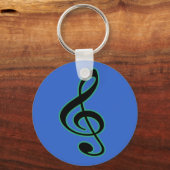 Treble Clef Schlüsselanhänger (Vorderseite)
