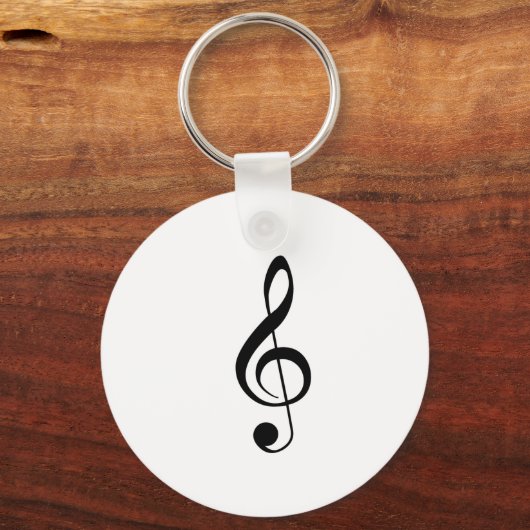 Treble Clef Schlüsselanhänger (Vorderseite)