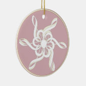 Treble Clef Snowflake Keramik Ornament (Rechts)