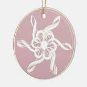 Treble Clef Snowflake Keramik Ornament (Links)