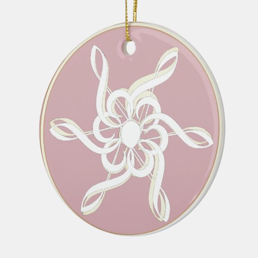 Treble Clef Snowflake Keramik Ornament (Links)