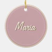 Treble Clef Snowflake Keramik Ornament (Hinten)