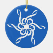 Treble Clef Snowflake Keramik Ornament (Vorne)