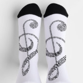 Treble Clef Socken (Oben)