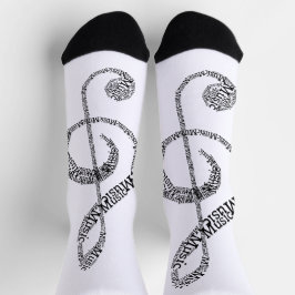Treble Clef Socken