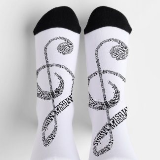 Treble Clef Socken