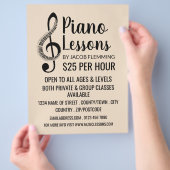 Treble Clef, Tastatur, Klavierunterricht Werbung Flyer (Hand)