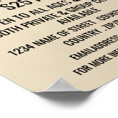 Treble Clef, Tastatur, Klavierunterricht Werbung Poster (Ecke)