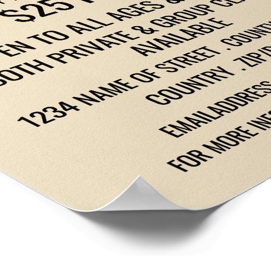 Treble Clef, Tastatur, Klavierunterricht Werbung Poster (Ecke)