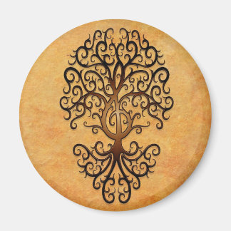 Treble Clef Tree, braun Magnet