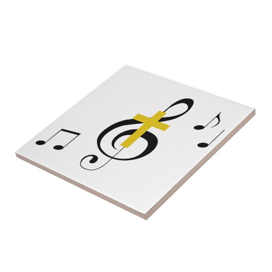 Treble Clef und Cross Fliese (Seite)
