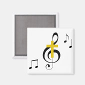 Treble Clef und Cross Magnet (Vorderseite/Rückseite)