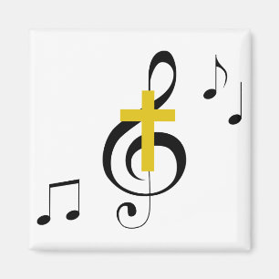 Treble Clef und Cross Magnet