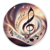 Treble Clef und Music Keramikknauf (Vorderseite)
