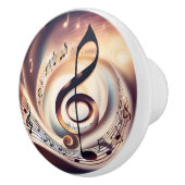 Treble Clef und Music Keramikknauf (Rechts)