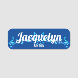 Treble Clef und Name der Musik des Personals Namensschild