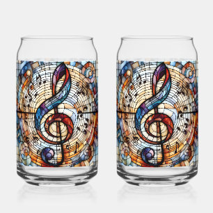 Treble Clef und Notes Dosenglas