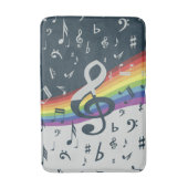 Treble Clef Wave Rainbow Colors Badematte (Vorderseite Vertikal)