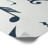 Treble Clef Wave Rainbow Colors Poster (Ecke)