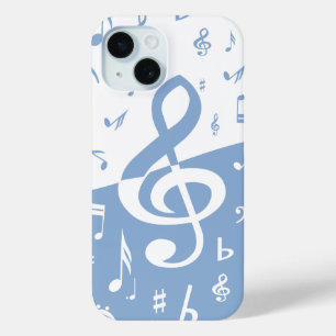 Treble Clef Wave Sky Blue und White Case-Mate iPhone Hülle