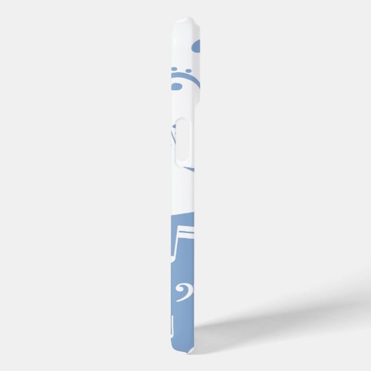 Treble Clef Wave Sky Blue und White Case-Mate iPhone Hülle (Rückseite / Rechts)