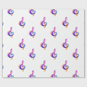 Treble Clef White Geschenkpapier (Flach)