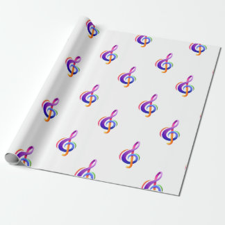 Treble Clef White Geschenkpapier