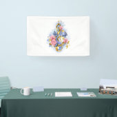 Treble clef with Pink Roses Banner (Messe)