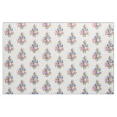 Treble clef with Pink Roses Stoff (Fat Quarter (45,7 x 55,9 cm))